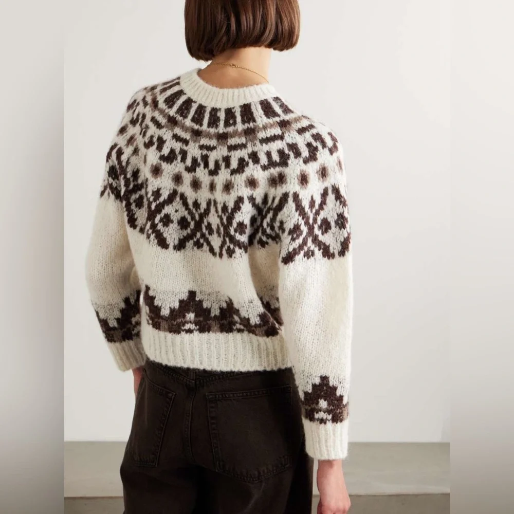 NWT $578 FRAME Fair Isle Sweater - Picture 4 of 9